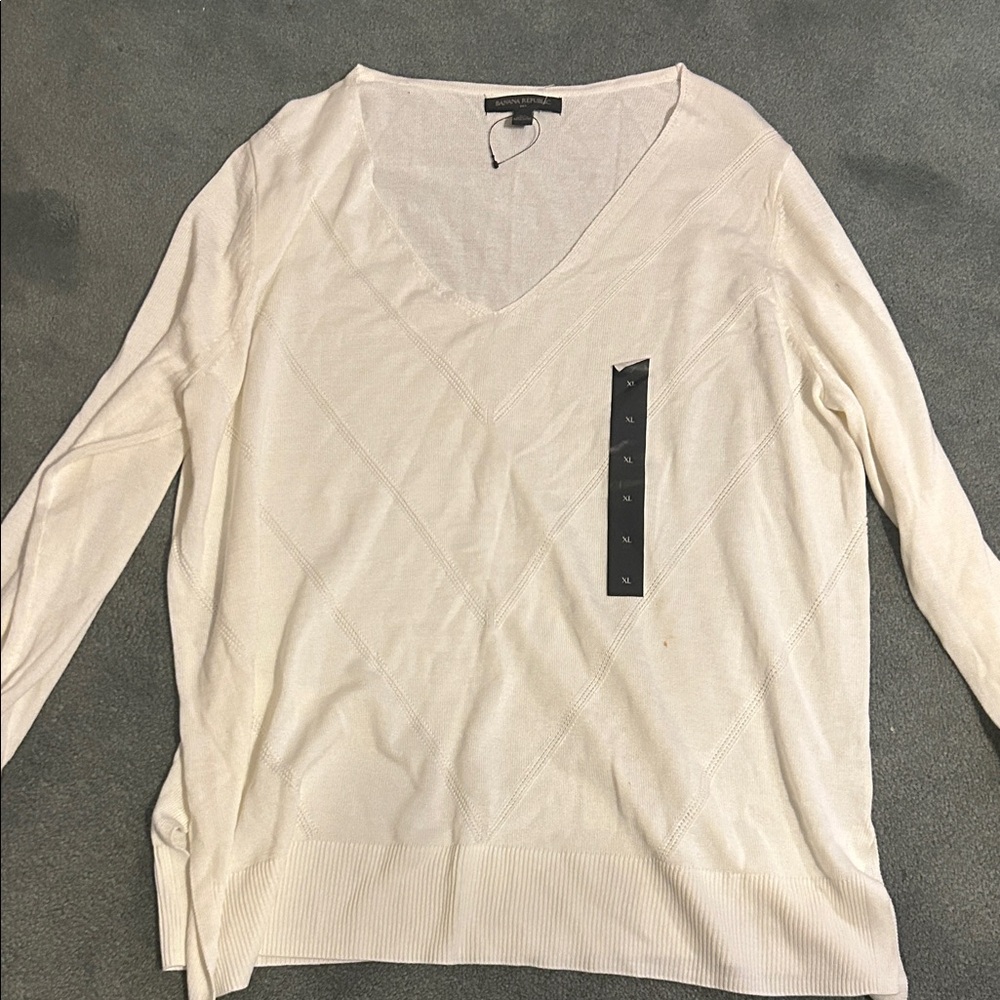 Banana Republic Off-White Knit Top